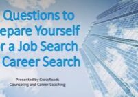 Skyscraper reflection with job search tips