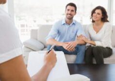 Therapist meeting with couple